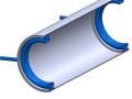 Inward radial seal for exhaust emissions testing