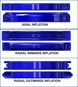 Inflatable seal orientations